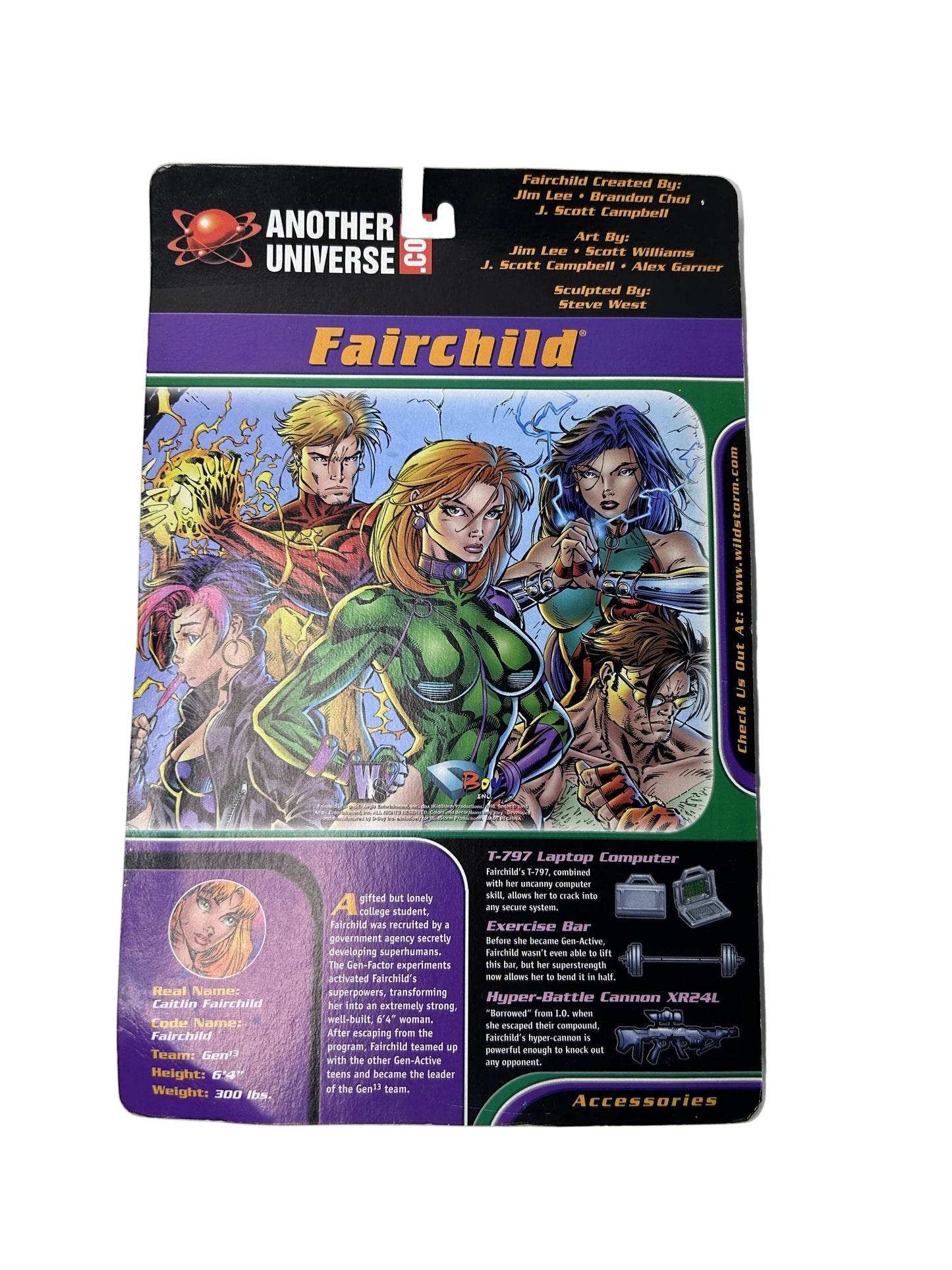 Fairchild Action Figure - Gen 13 Wildstorm Action Figures (Another Universe, Complete in Box)