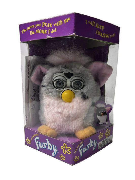 Electronic Furby - Original 1998 Model 70-800 Grey & Pink (Tiger Electronics, Complete in Box)