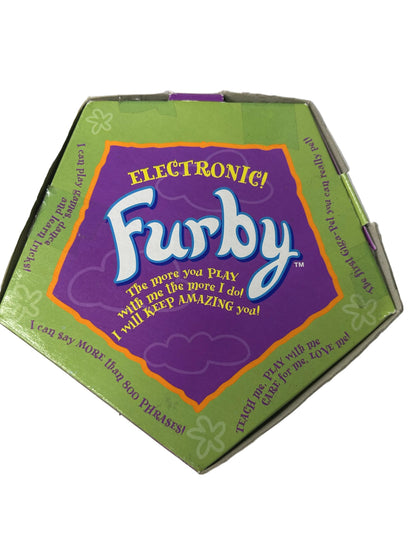 Electronic Furby - Original 1998 Model 70-800 Grey & Pink (Tiger Electronics, Complete in Box)