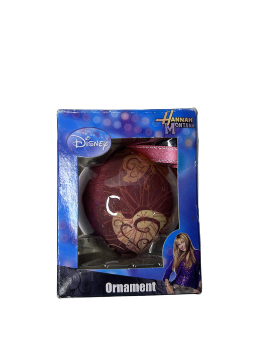 Hannah Montana Christmas Ornament - Disney Purple Ball Ornament (Complete in Box, Never Opened)