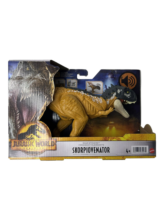 Skorpiovenator Action Figure - Jurassic World Dominion Roar Strikers (Mattel, Complete in Box)