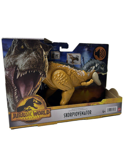 Skorpiovenator Action Figure - Jurassic World Dominion Roar Strikers (Mattel, Complete in Box)