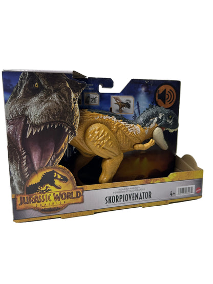 Skorpiovenator Action Figure - Jurassic World Dominion Roar Strikers (Mattel, Complete in Box)