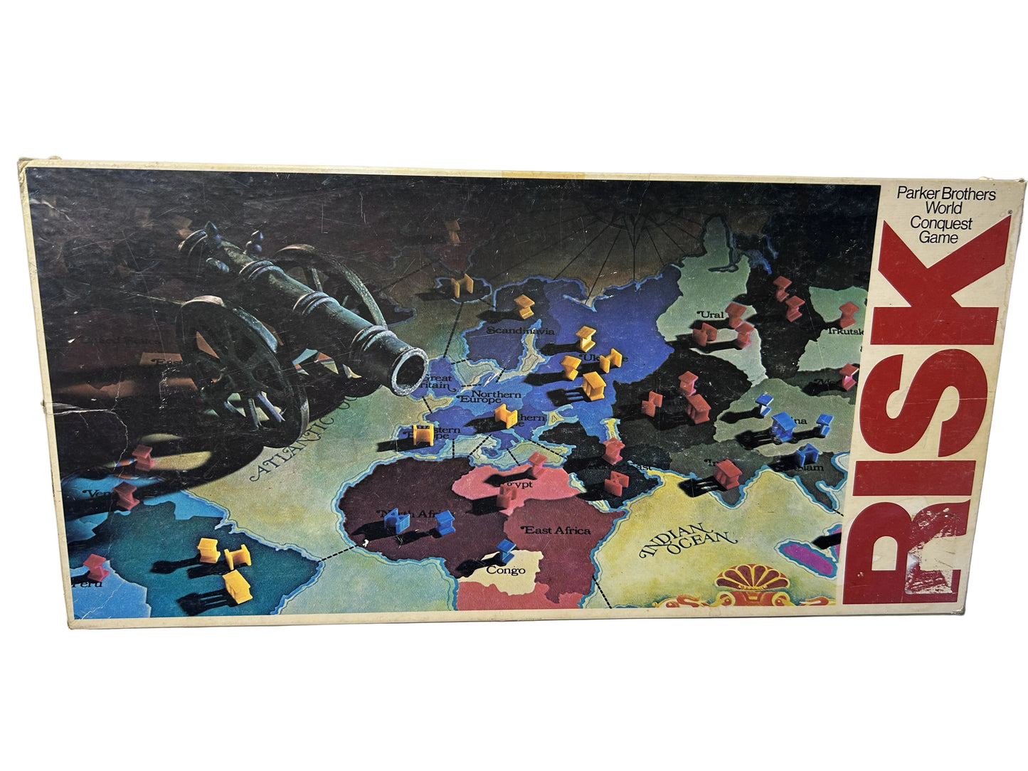 Risk Board Game - Parker Brothers 1975/1980 World Conquest Strategy Game (Vintage, Complete)