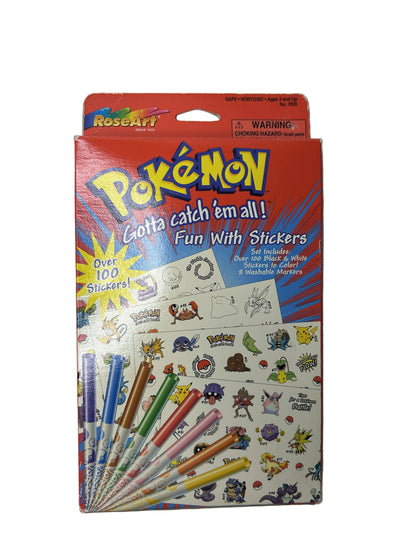 Pokémon Fun With Stickers - Rose Art 1999 Nintendo Official Licensed Activity Set (New, Sealed)