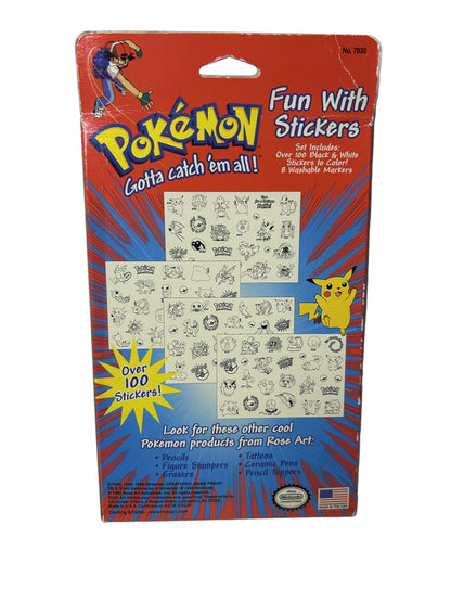 Pokémon Fun With Stickers - Rose Art 1999 Nintendo Official Licensed Activity Set (New, Sealed)