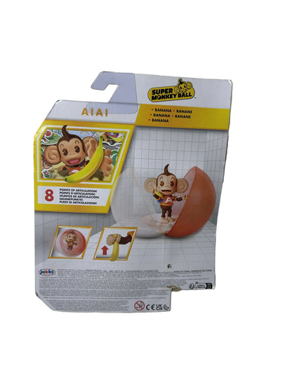 Super Monkey Ball AiAi with Banana Figure - Jakks Pacific Official Sega Licensed Collectible (New, Sealed)
