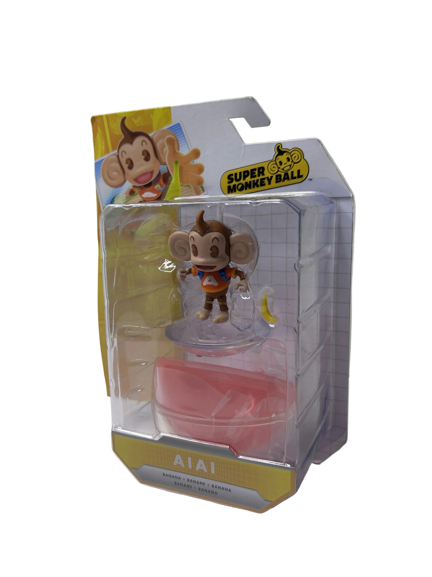 Super Monkey Ball AiAi with Banana Figure - Jakks Pacific Official Sega Licensed Collectible (New, Sealed)