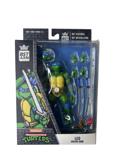Teenage Mutant Ninja Turtles Leonardo Arcade Game Figure - BST AXN Loyal Subjects Nickelodeon (New, Sealed)