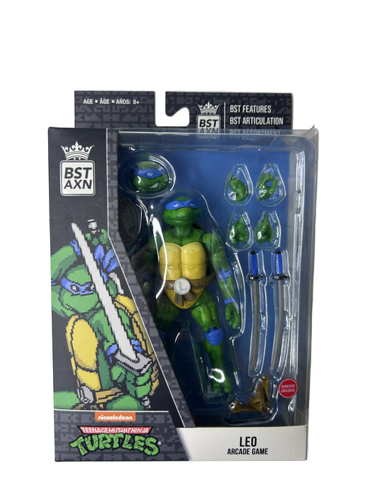 Teenage Mutant Ninja Turtles Leonardo Arcade Game Figure - BST AXN Loyal Subjects Nickelodeon (New, Sealed)