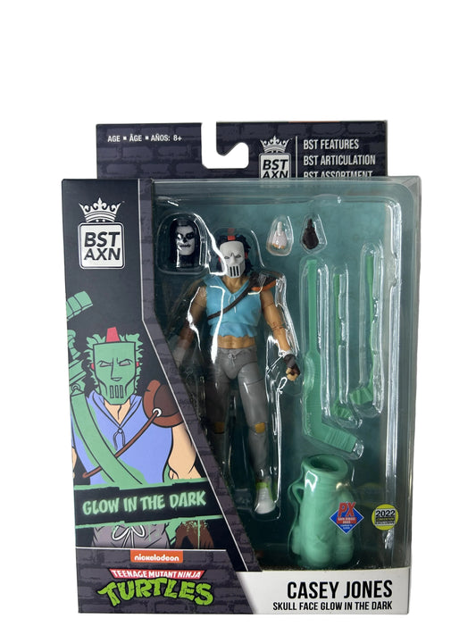 Teenage Mutant Ninja Turtles Casey Jones Skull Face Glow in the Dark Figure - BST AXN Loyal Subjects Nickelodeon (New, Sealed)