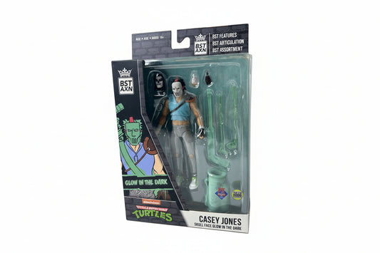 Teenage Mutant Ninja Turtles Casey Jones Skull Face Glow in the Dark Figure - BST AXN Loyal Subjects Nickelodeon (New, Sealed)