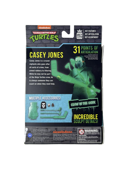Teenage Mutant Ninja Turtles Casey Jones Skull Face Glow in the Dark Figure - BST AXN Loyal Subjects Nickelodeon (New, Sealed)