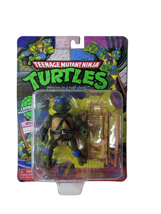 Teenage Mutant Ninja Turtles Leonardo with Weapons Rack Figure - Playmates Toys Nickelodeon (New, Sealed)