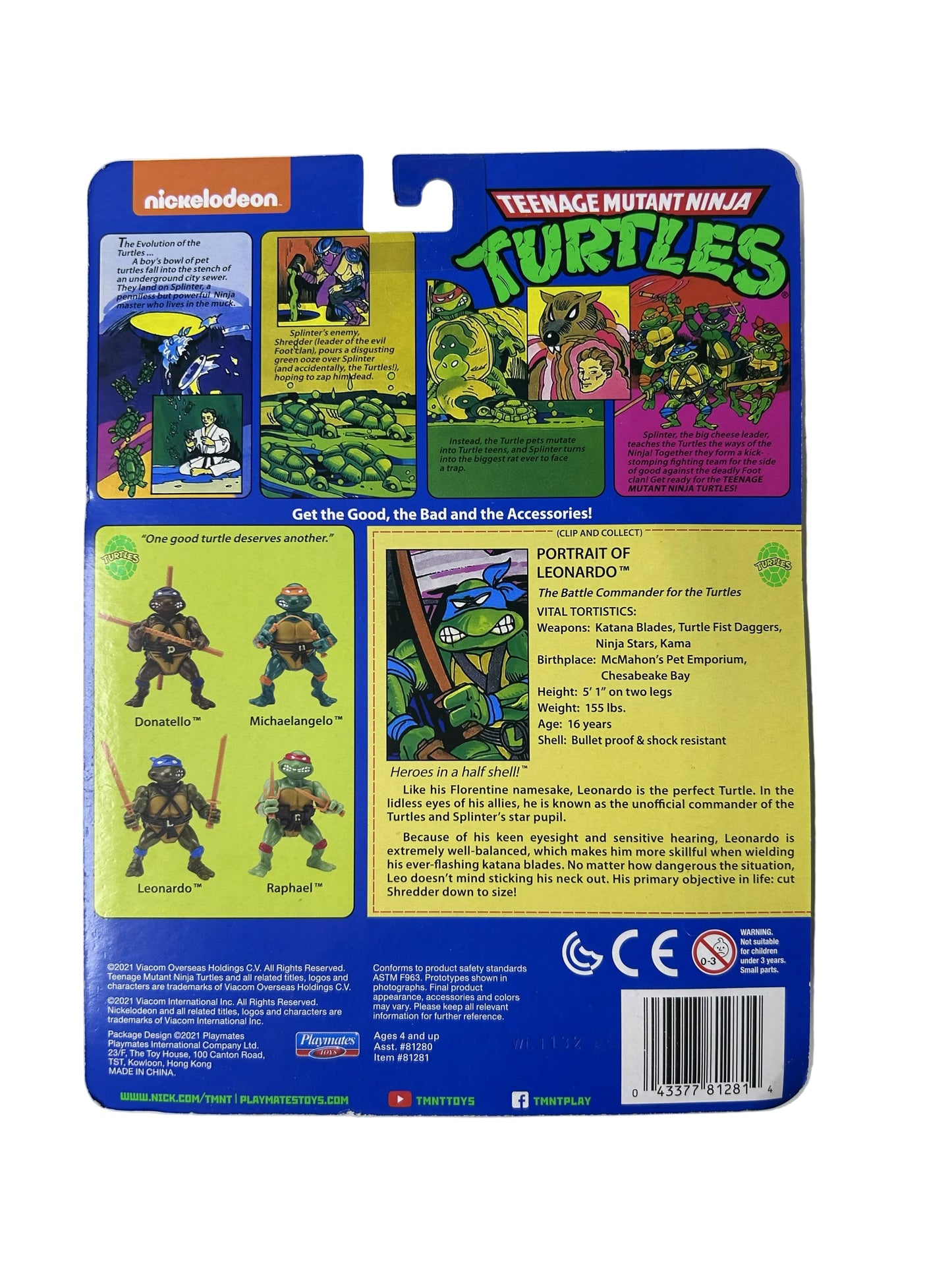 Teenage Mutant Ninja Turtles Leonardo with Weapons Rack Figure - Playmates Toys Nickelodeon (New, Sealed)