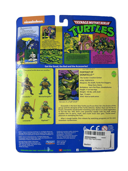 Teenage Mutant Ninja Turtles Donatello with Weapons Bo Figure - Playmates Toys Nickelodeon (New, Sealed)