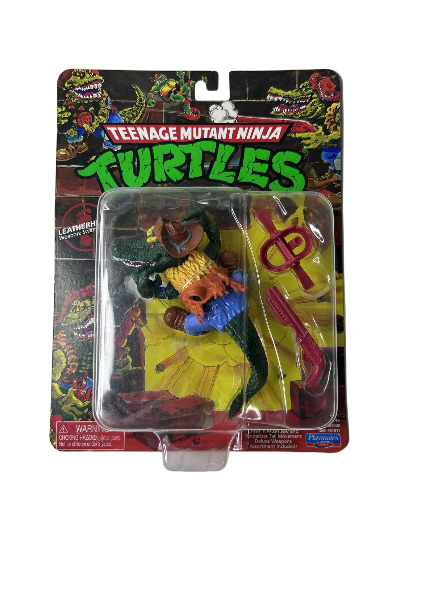 Teenage Mutant Ninja Turtles Leatherhead Swamp Weapons Figure - Playmates Toys Nickelodeon (New, Sealed)