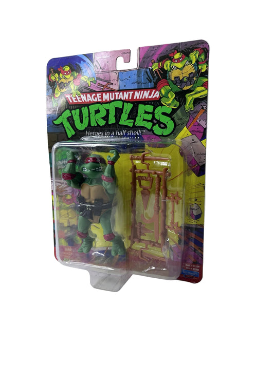 Teenage Mutant Ninja Turtles Raphael with Weapons Rack Figure - Playmates Toys Nickelodeon (New, Sealed)
