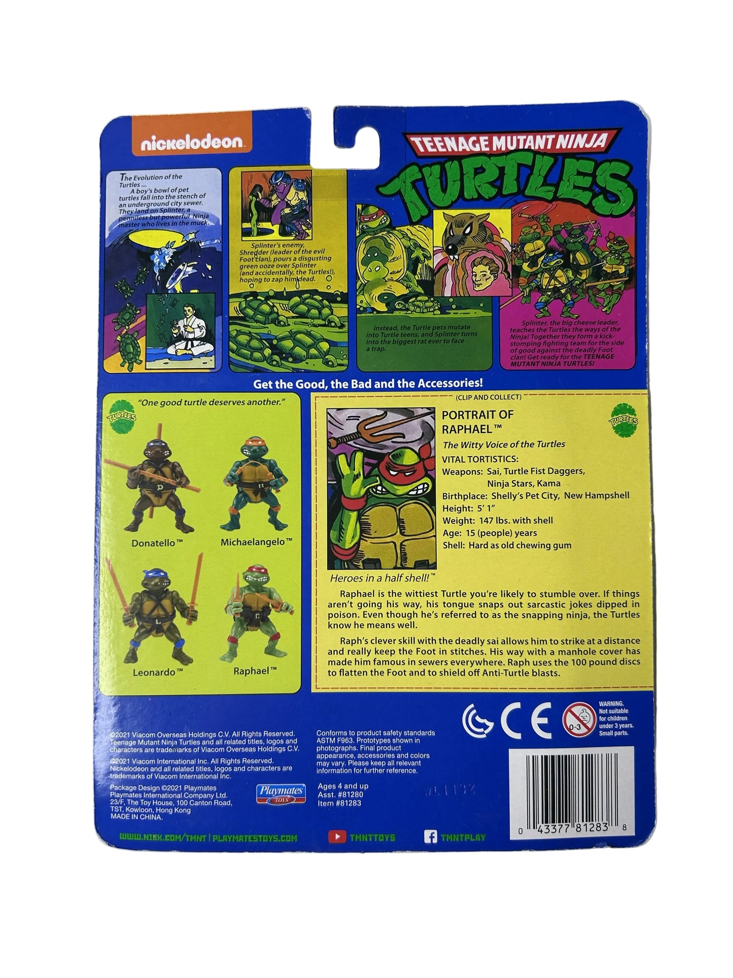 Teenage Mutant Ninja Turtles Raphael with Weapons Rack Figure - Playmates Toys Nickelodeon (New, Sealed)