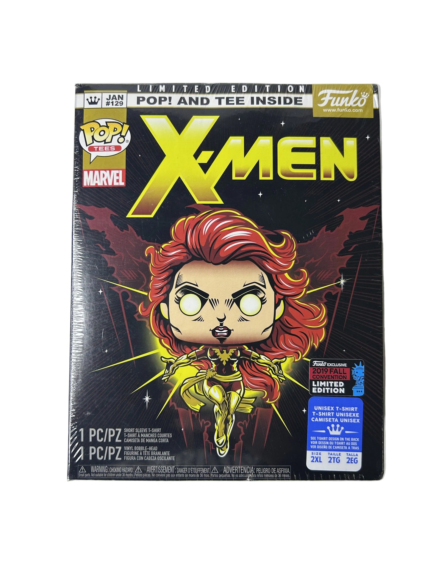 Funko Pop! Tees X-Men Dark Phoenix Box Set Factory Sealed - Limited Edition 2019 Fall Convention Exclusive 2XL