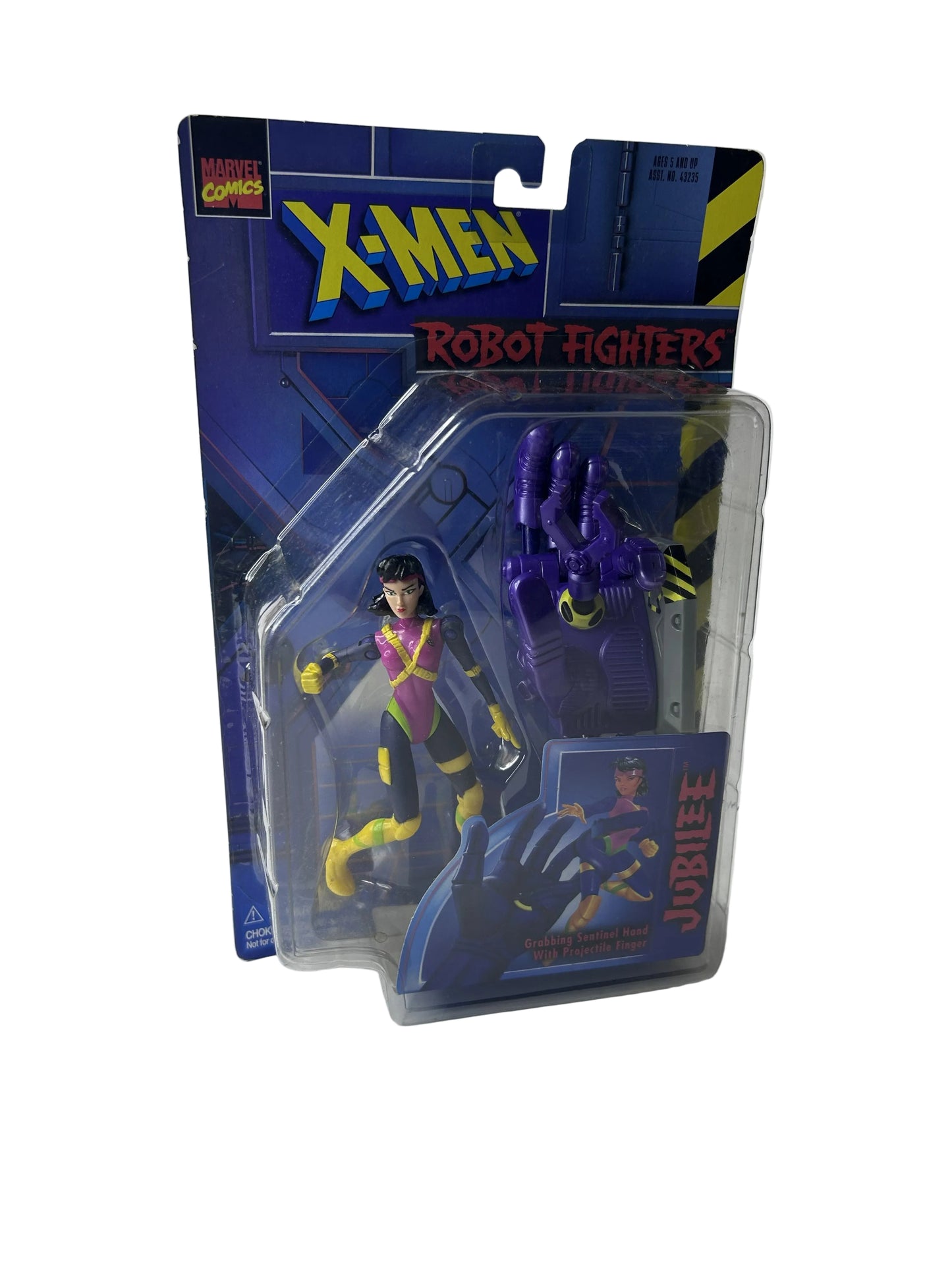 X-Men Robot Fighters Jubilee Action Figure Factory Sealed - Toy Biz Marvel Grabbing Sentinel Hand Projectile Finger 1997