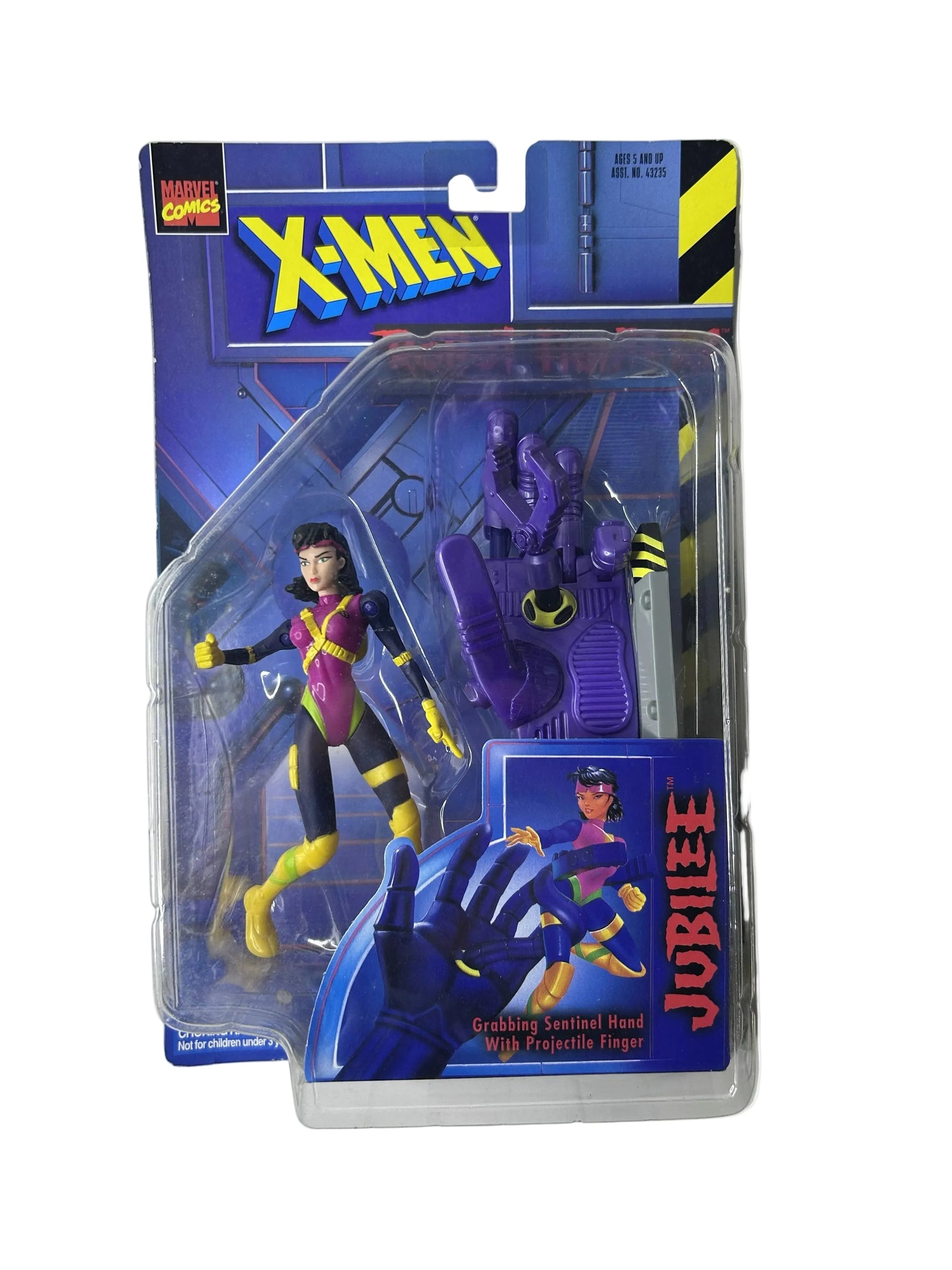 X-Men Robot Fighters Jubilee Action Figure Factory Sealed - Toy Biz Marvel Grabbing Sentinel Hand Projectile Finger 1997