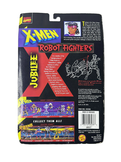 X-Men Robot Fighters Jubilee Action Figure Factory Sealed - Toy Biz Marvel Grabbing Sentinel Hand Projectile Finger 1997