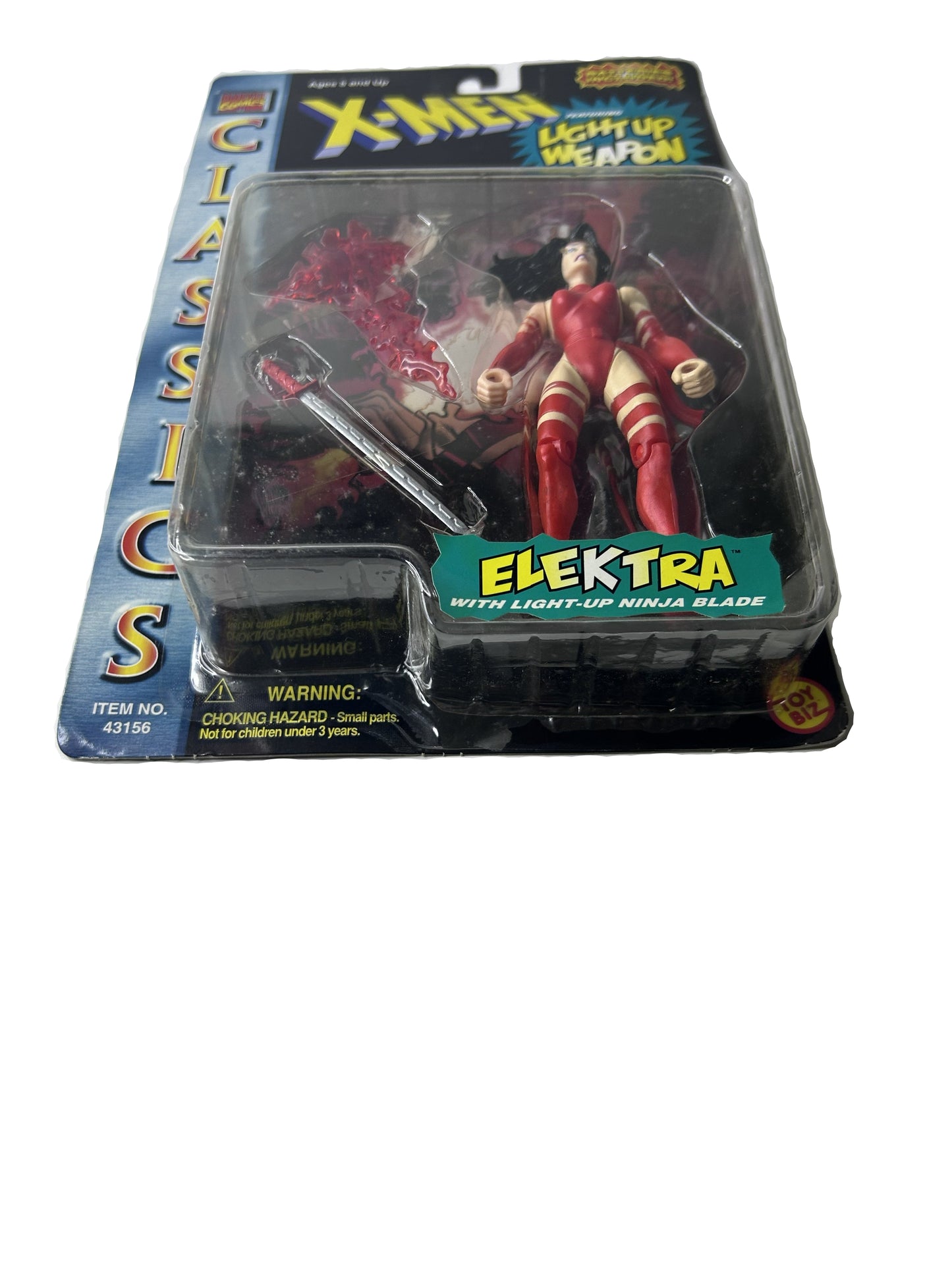 X-Men Classics Elektra Action Figure Factory Sealed - Toy Biz Marvel Light-Up Ninja Blade Batteries Included 1996