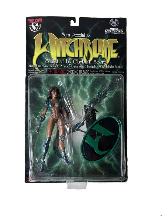 Witchblade Sara Pezzini Action Figure Factory Sealed - Moore Action Collectibles Clayburn Moore Witchblade Armor Power Staff 1998