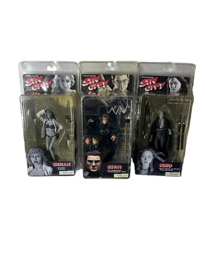 Sin City Series 2 Action Figure Bundle Factory Sealed - NECA Frank Miller Shellie Kevin Miho 3-Pack 2005