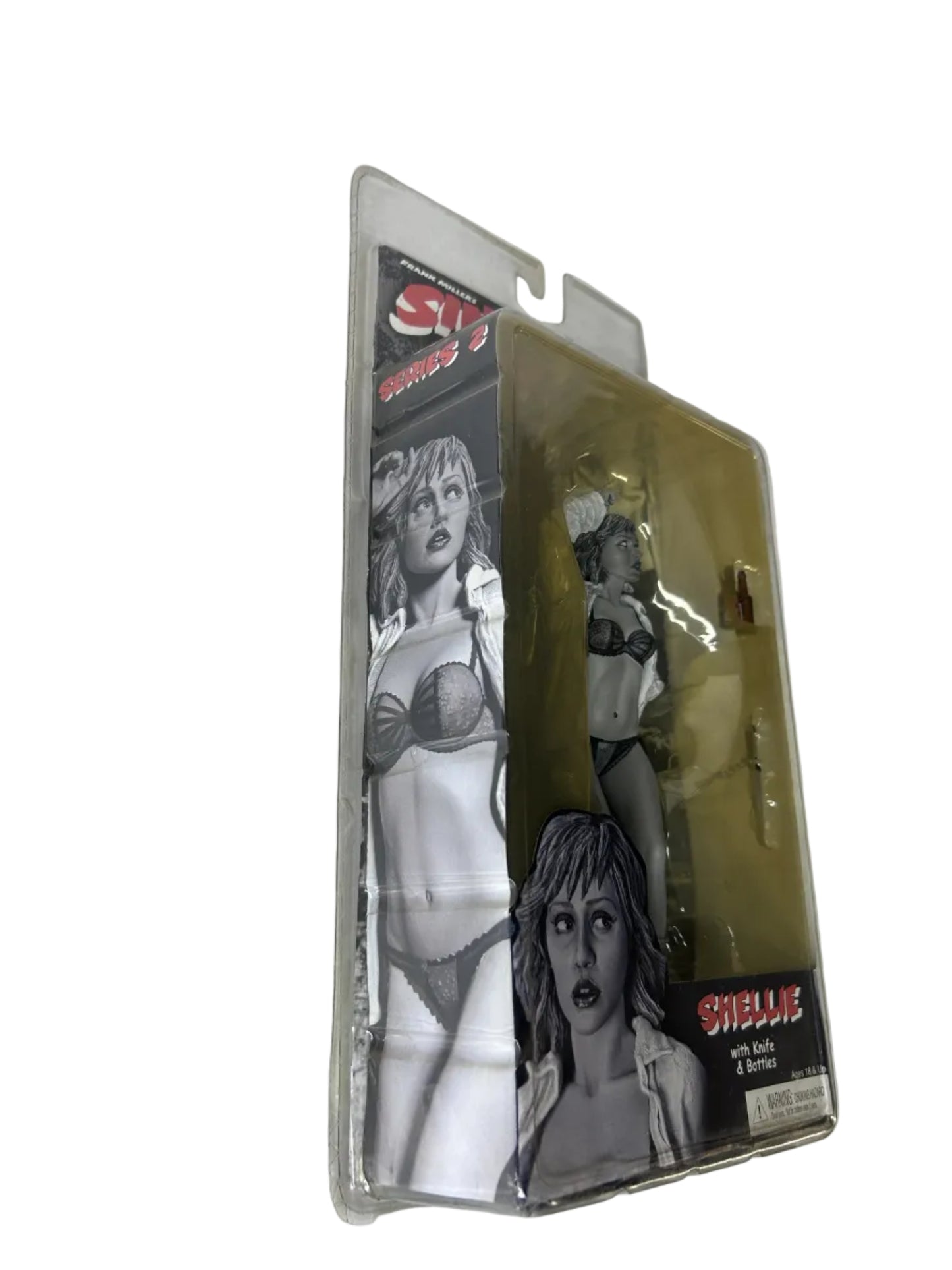 Sin City Shellie Action Figure Factory Sealed - NECA Frank Miller Series 2 Knife Bottles Accessories 2005