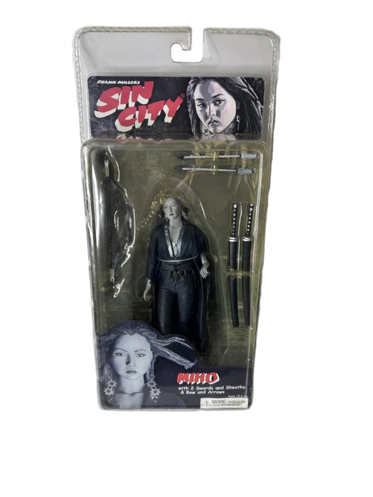Sin City Miho Action Figure Factory Sealed - NECA Frank Miller Series 2 Swords Sheaths Bow Arrows 2005
