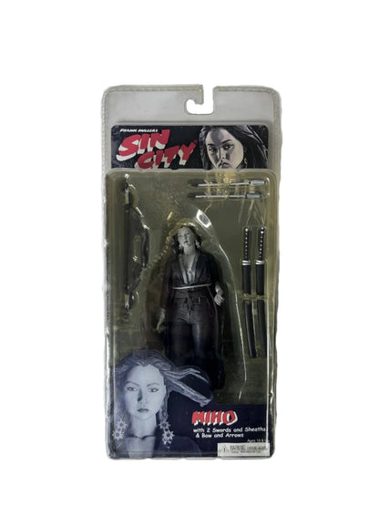 Sin City Miho Action Figure Factory Sealed - NECA Frank Miller Series 2 Swords Sheaths Bow Arrows 2005
