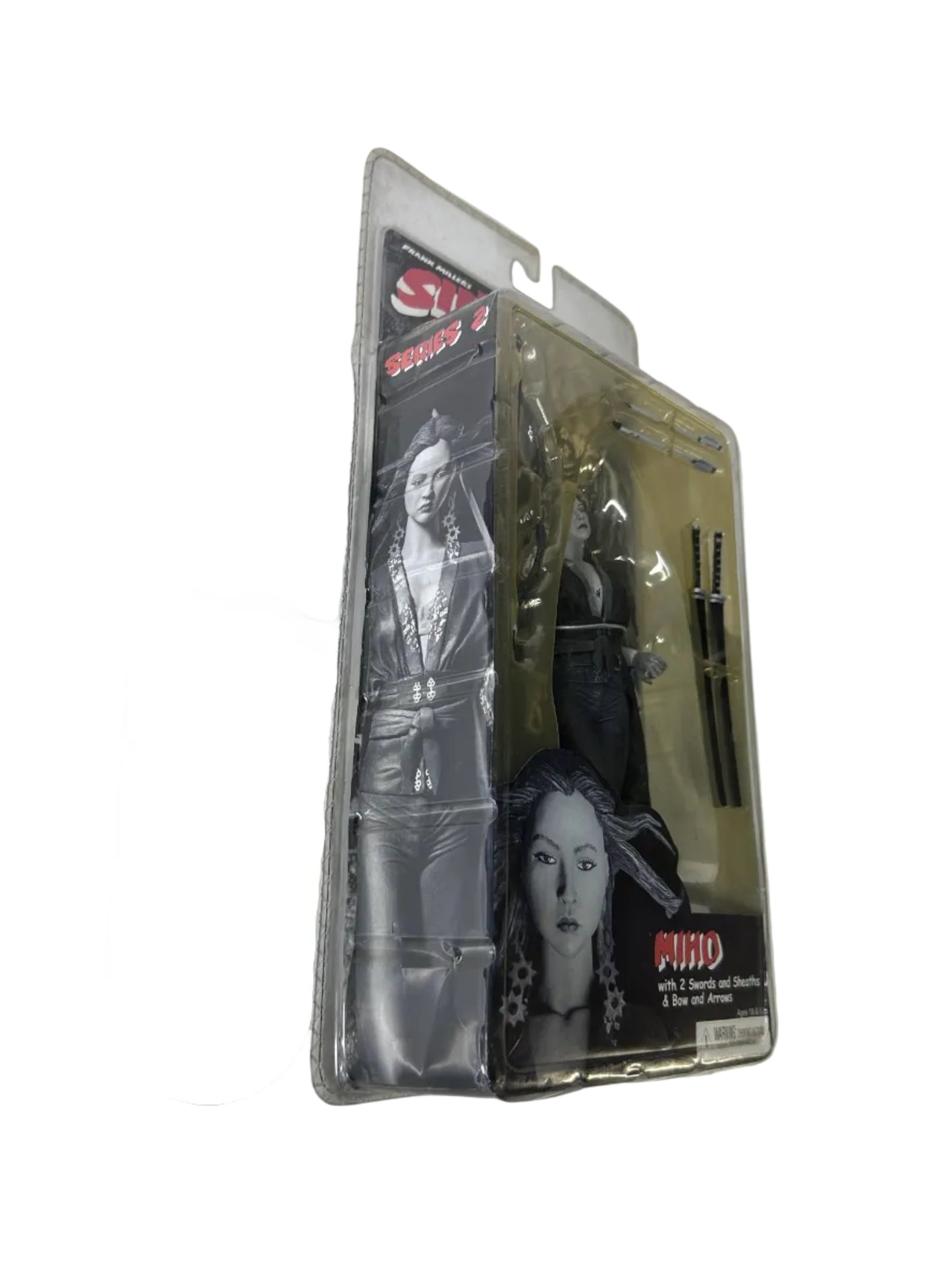 Sin City Miho Action Figure Factory Sealed - NECA Frank Miller Series 2 Swords Sheaths Bow Arrows 2005