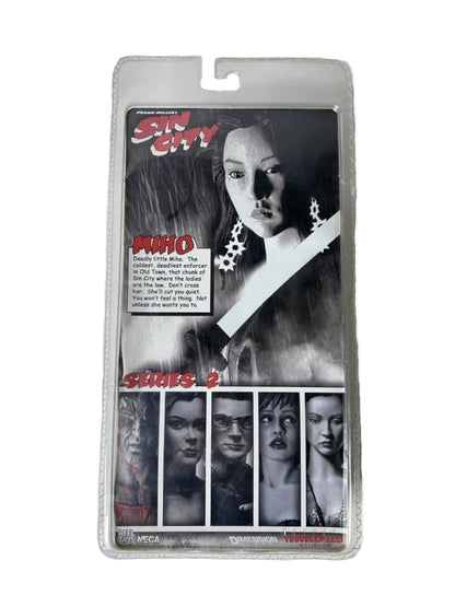 Sin City Miho Action Figure Factory Sealed - NECA Frank Miller Series 2 Swords Sheaths Bow Arrows 2005