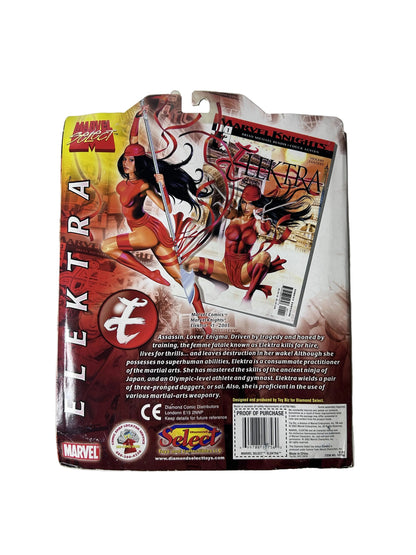 Elektra Action Figure Factory Sealed - Diamond Select Marvel Select Assassin Lover Sais Daggers Display Base