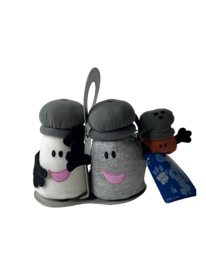 Blue's Clues Plush Salt and Pepper Shaker Set - Nickelodeon - Vintage 1998 - Eden Toys