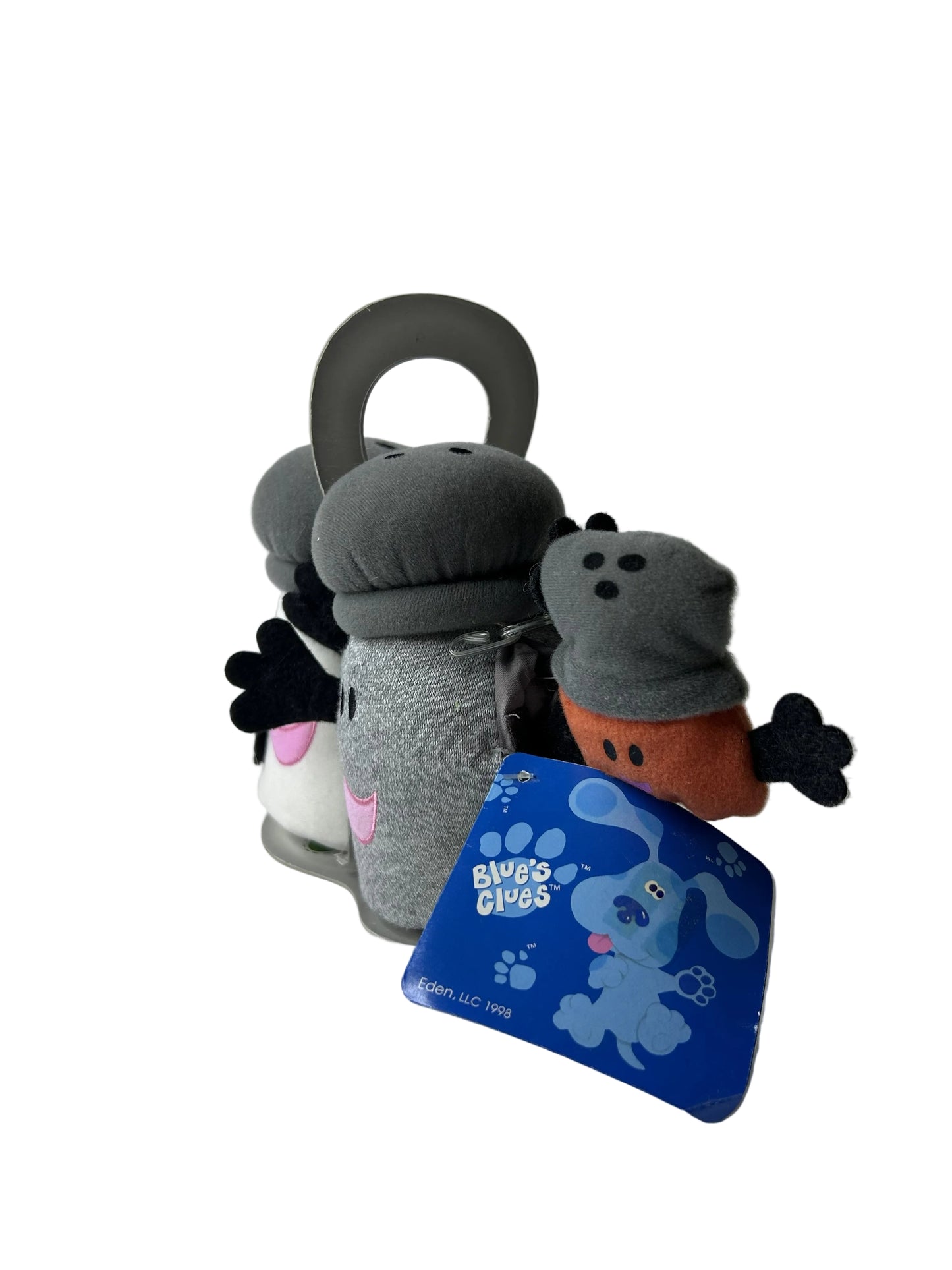 Blue's Clues Plush Salt and Pepper Shaker Set - Nickelodeon - Vintage 1998 - Eden Toys