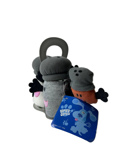 Blue's Clues Plush Salt and Pepper Shaker Set - Nickelodeon - Vintage 1998 - Eden Toys