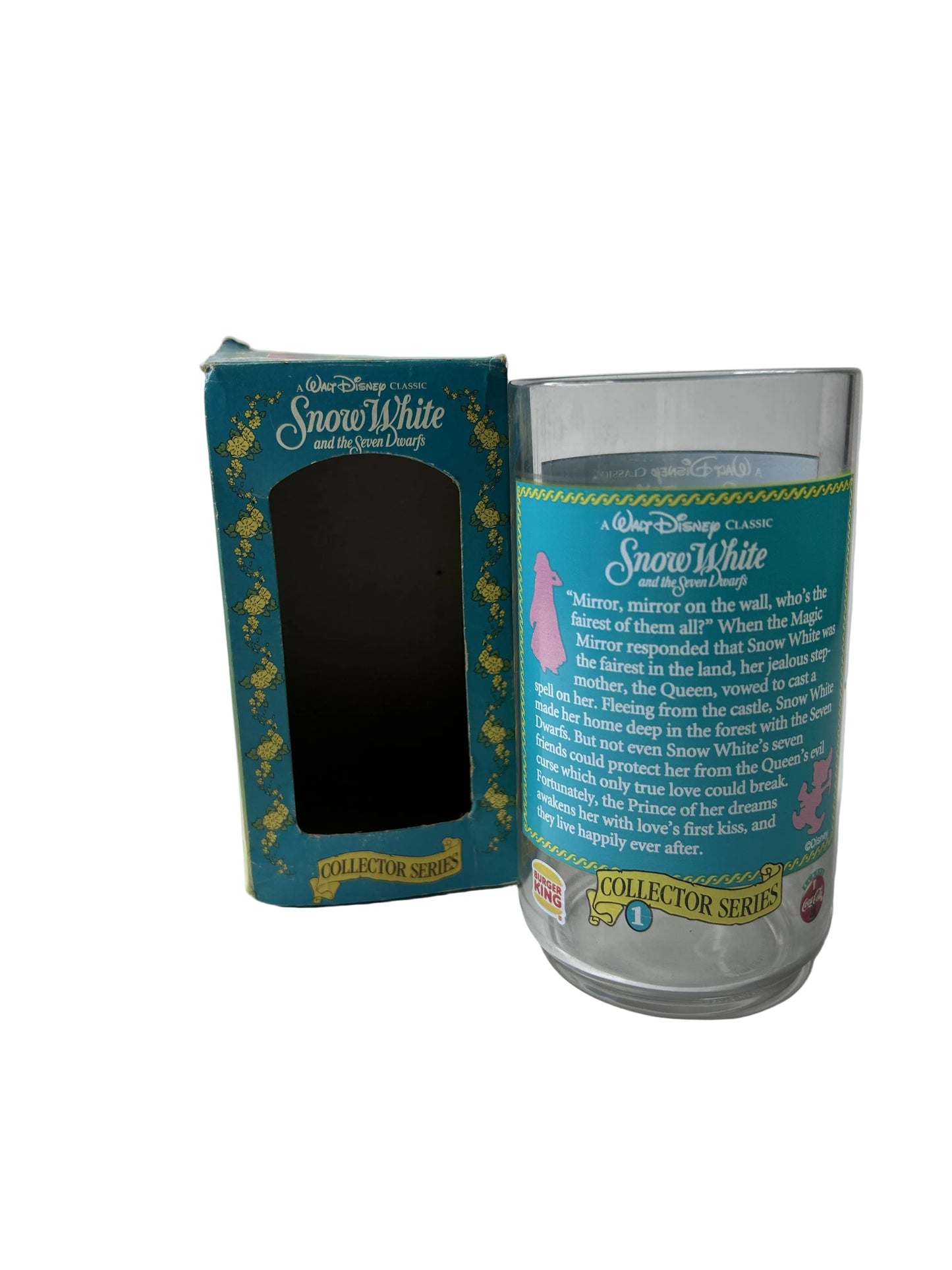 Snow White and the Seven Dwarfs Collector Series Glass - Disney Classics - Burger King/Coca-Cola - Vintage 1994