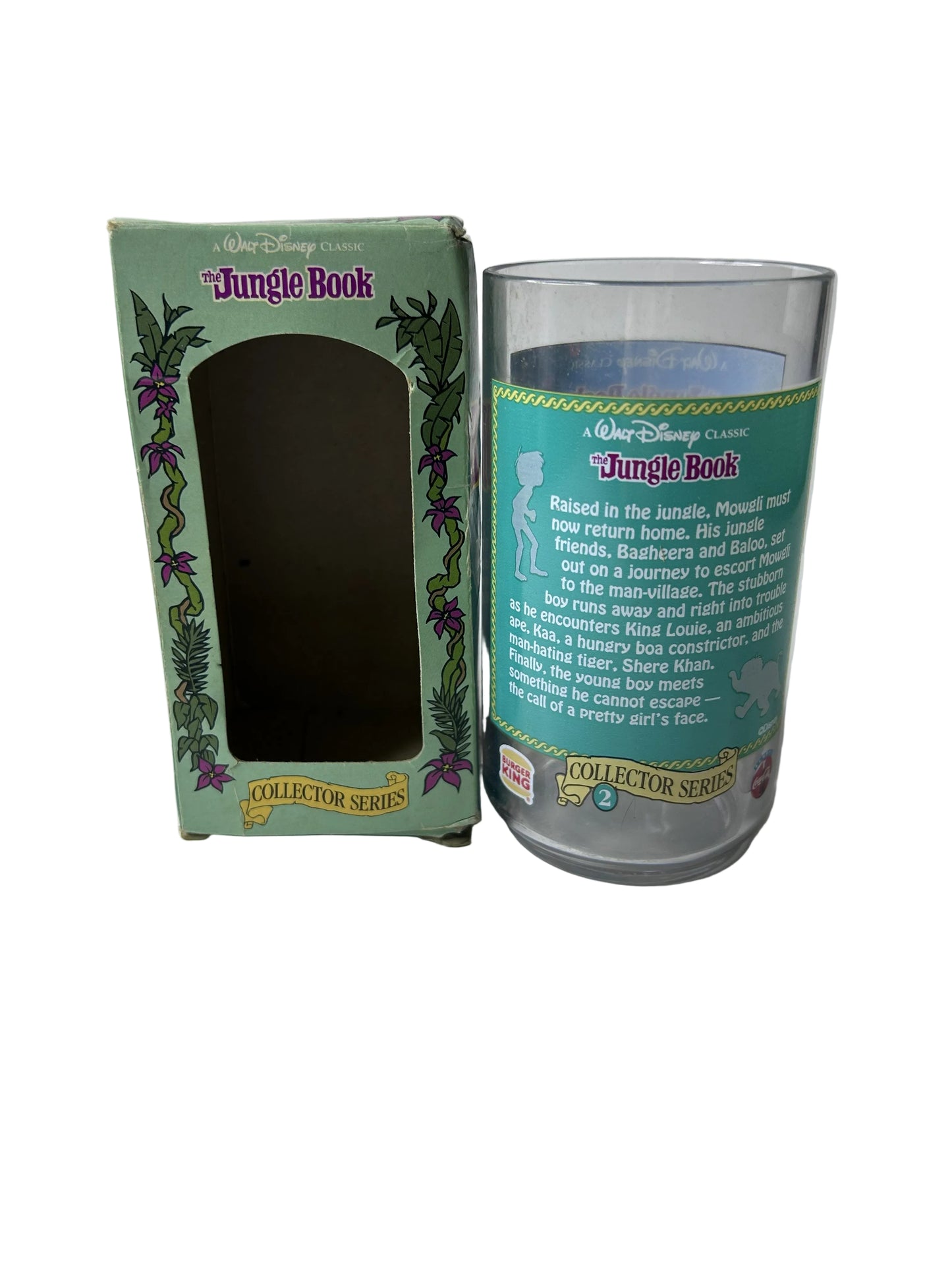 The Jungle Book Collector Series Glass - Disney Classics - Burger King/Coca-Cola - Vintage 1994