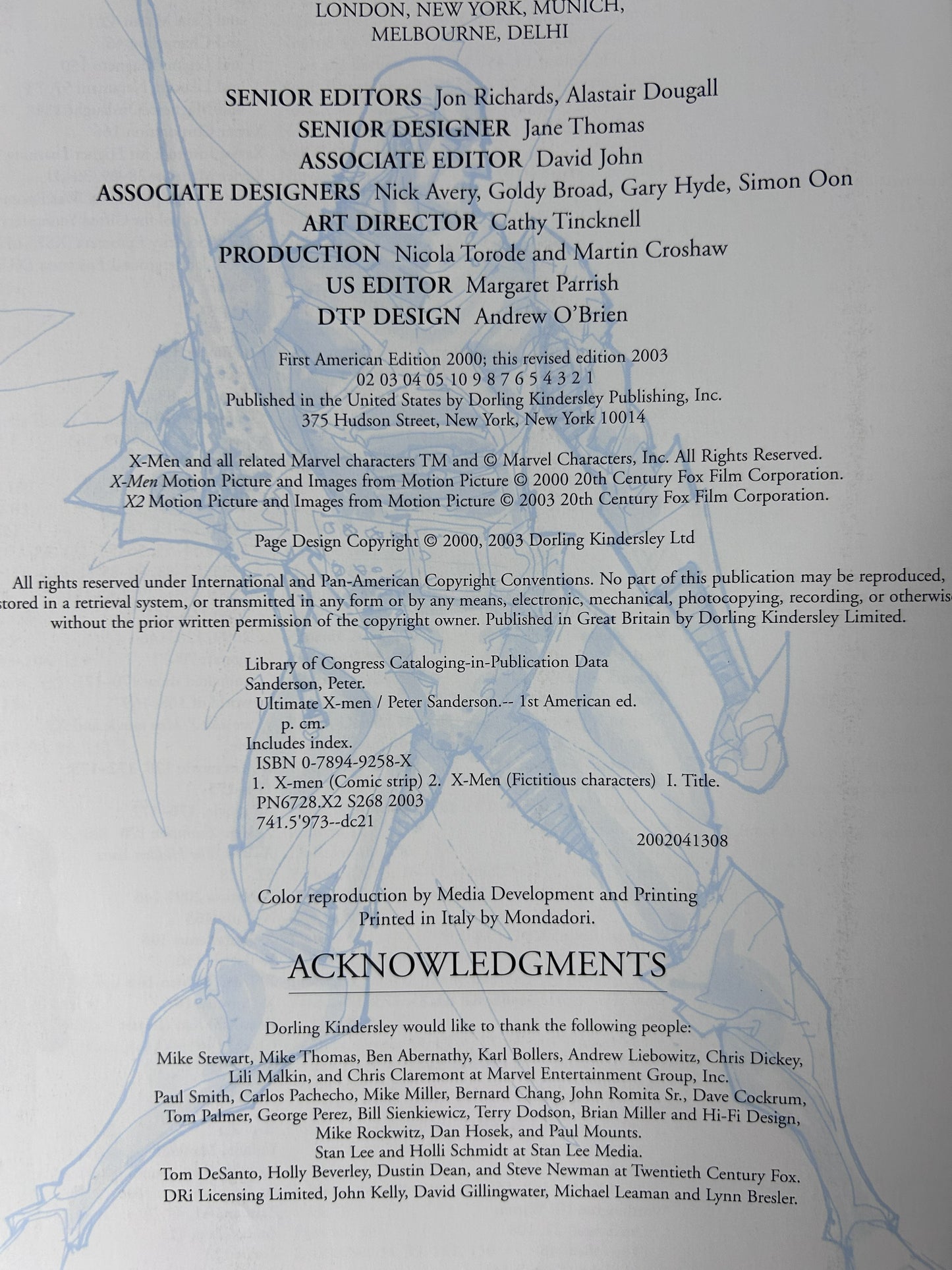 Ultimate X-Men: The Ultimate Guide - Peter Sanderson DK Publishing 2003 Updated Edition - Wolverine Storm Cyclops Reference