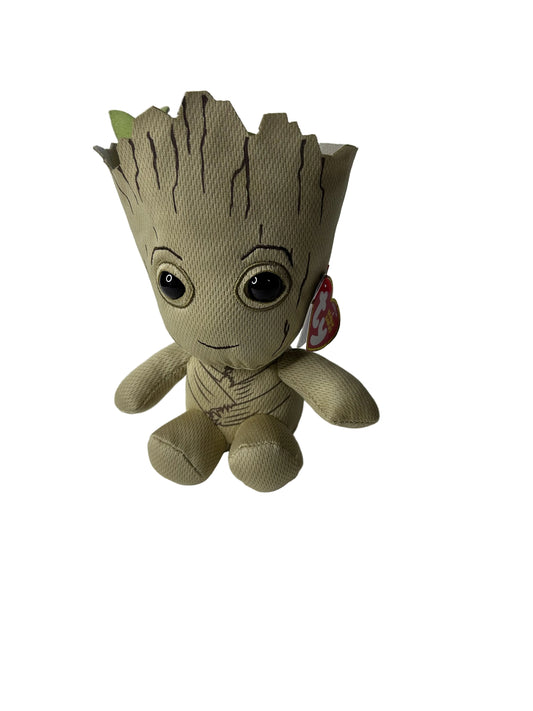 Baby Groot Ty Beanie Baby Plush - Marvel Guardians of the Galaxy - New with Tags