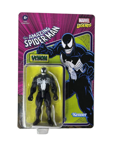 Marvel Legends Venom Action Figure - Hasbro Kenner The Amazing Spider-Man - Factory Sealed Retro Card