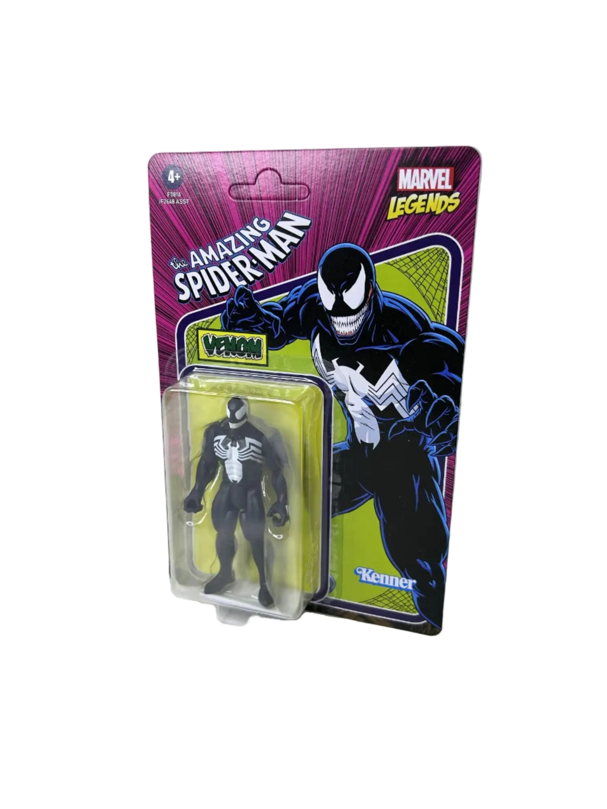 Marvel Legends Venom Action Figure - Hasbro Kenner The Amazing Spider-Man - Factory Sealed Retro Card