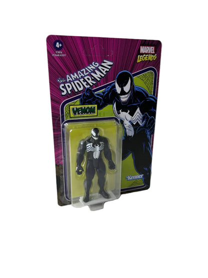 Marvel Legends Venom Action Figure - Hasbro Kenner The Amazing Spider-Man - Factory Sealed Retro Card