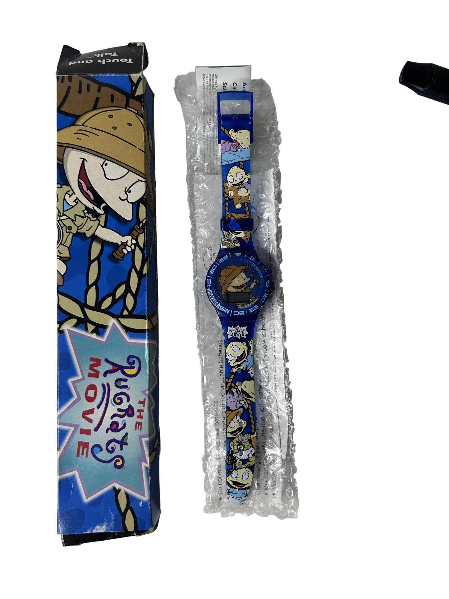 Rugrats Movie Watch - Nickelodeon 1998 Vintage Character Watch - Blue Band with Box & Manual