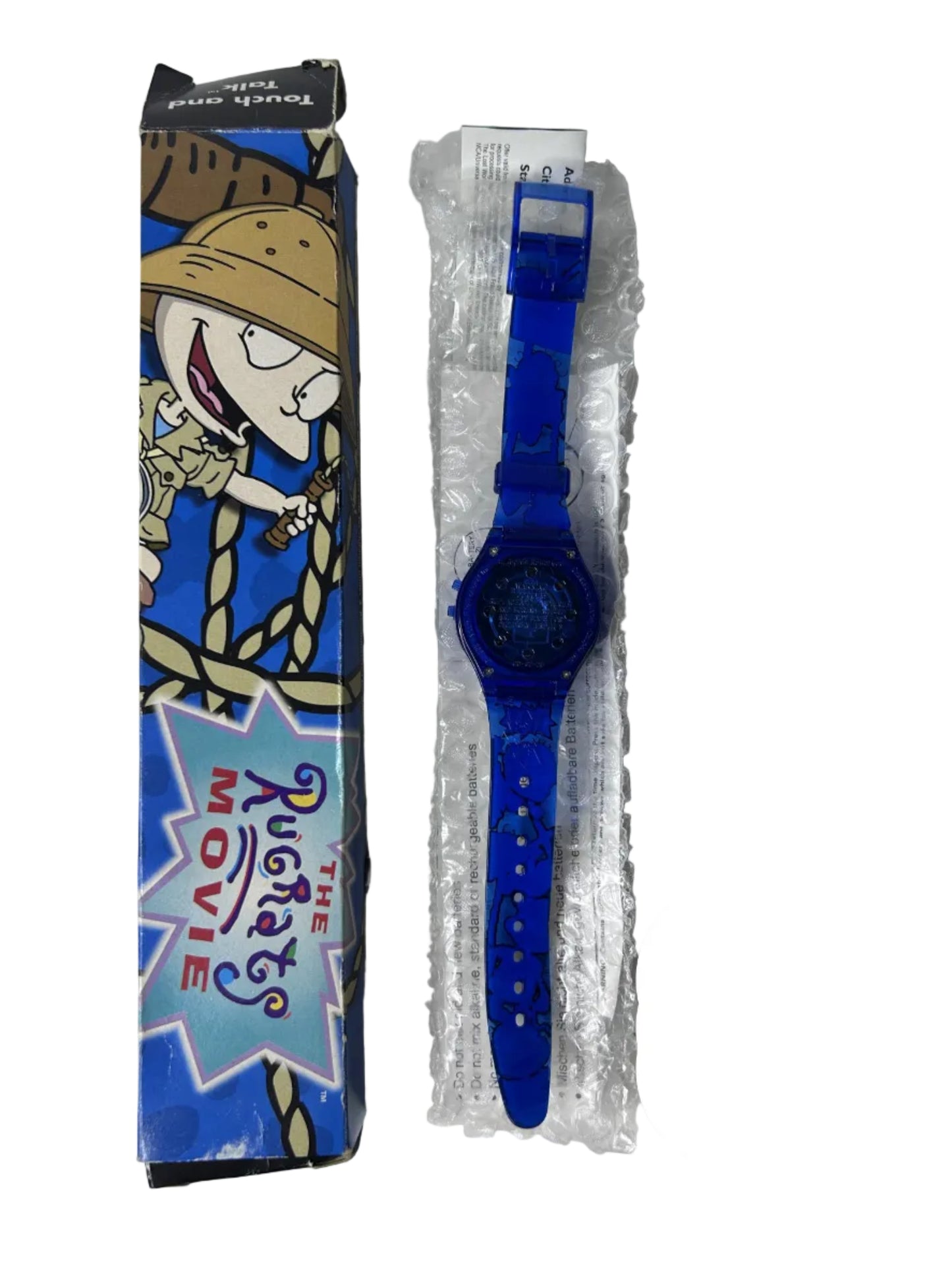 Rugrats Movie Watch - Nickelodeon 1998 Vintage Character Watch - Blue Band with Box & Manual