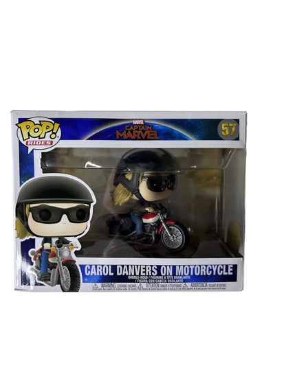 Funko Pop! Rides Carol Danvers on Motorcycle #57 - Captain Marvel Marvel Studios Collectible
