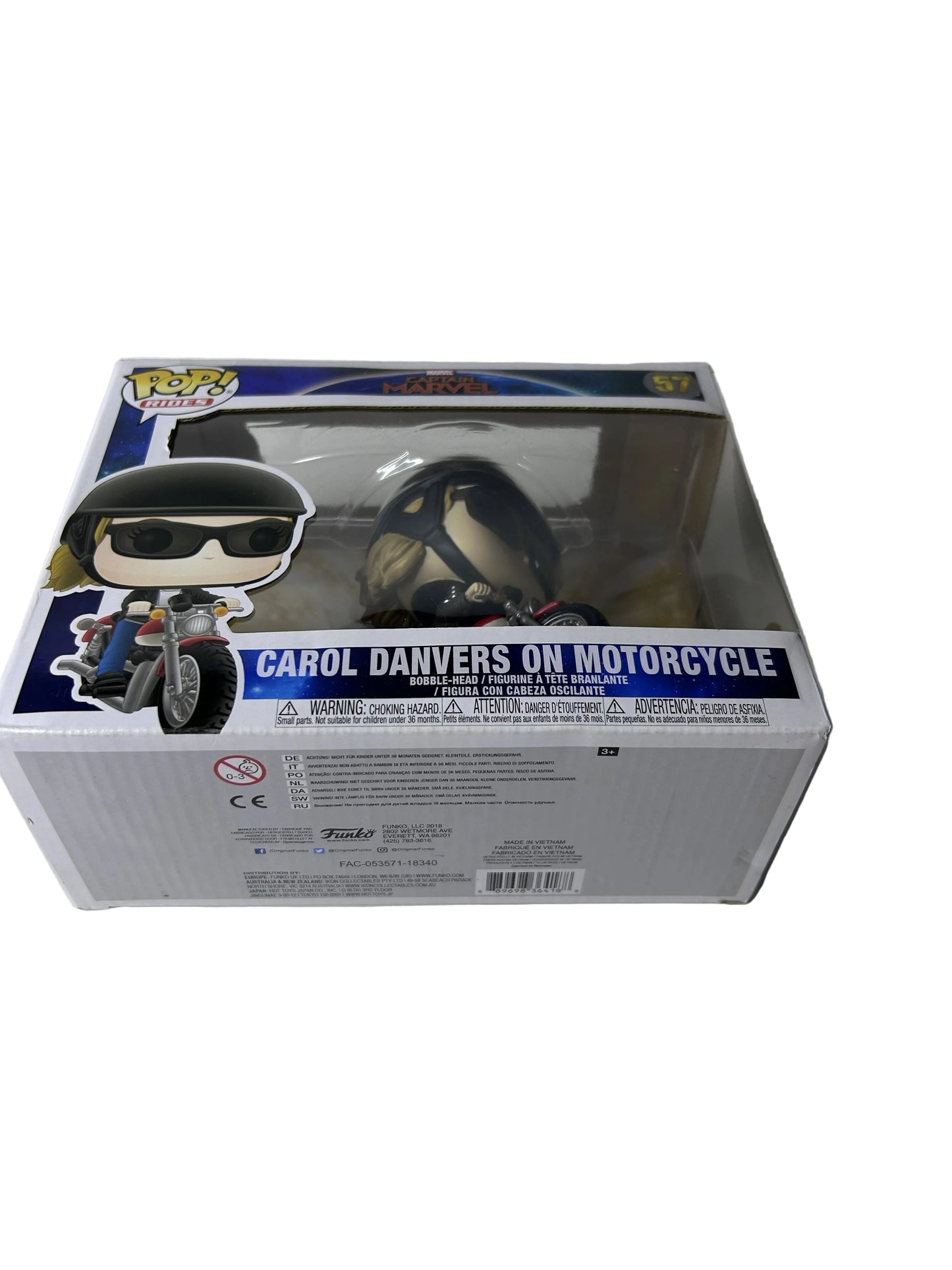 Funko Pop! Rides Carol Danvers on Motorcycle #57 - Captain Marvel Marvel Studios Collectible